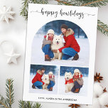 Cartes Pour Fêtes Annuelles Moderne Joyeux Howlidays Christmas Dog Arch 3 Phot<br><div class="desc">Célébrez la saison festive avec nos délicieux cartes de fin de année "Happy Howlidays", conçus pour capturer la chaleur et la joie de Noël. Ces cartes modernes et mignonnes présentent un design élégant en arc qui met en valeur votre photo de famille chère, y compris votre ami en fureur. Avec...</div>
