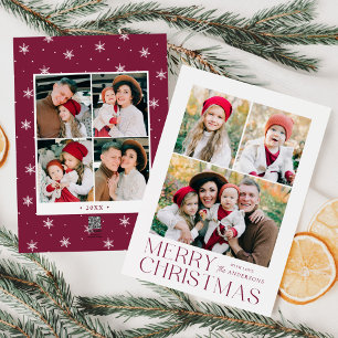 Cartes Pour Fêtes Annuelles Moderne Joyeux Noël 7 Photo Montage