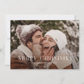 Cartes Pour Fêtes Annuelles Moderne Joyeux Noël Branché une photo famille (Devant)