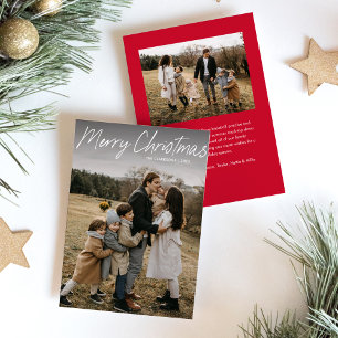 Cartes Pour Fêtes Annuelles Moderne Joyeux Noël écriture simple 2 Photo