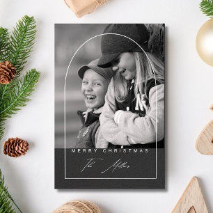 Cartes Pour Fêtes Annuelles Moderne Joyeux Noël en écriture décorative d'arche