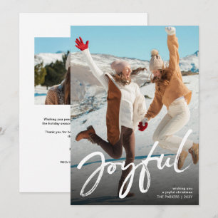 Cartes Pour Fêtes Annuelles Moderne Joyeux Noël Photo Fête Script
