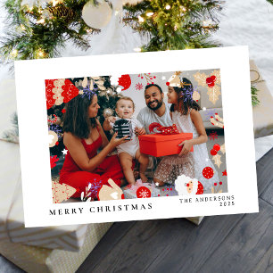 Cartes Pour Fêtes Annuelles Moderne Joyeux Noël Simple Photo Fête