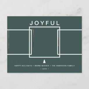 Cartes Pour Fêtes Annuelles Moderne Joyful 3 Photos