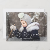 Cartes Pour Fêtes Annuelles Moderne Laisser neiger Script photo (Devant)