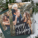 Cartes Pour Fêtes Annuelles Moderne Lettering Happy Holidays 2 Photo<br><div class="desc">Moderne Lettering Happy Holidays 2 Photo Holiday Card. Cliquez sur le bouton Personnaliser pour customiser ce design avec vos photos et votre texte.</div>