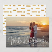 Cartes Pour Fêtes Annuelles Moderne Mele Kalikimaka (Devant / Derrière)