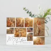 Cartes Pour Fêtes Annuelles Moderne Merriest 9 Multi Collage Photo (Debout devant)