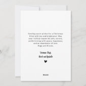 Cartes Pour Fêtes Annuelles Moderne Minimal 1 photo Noël Élégant Script (Dos)