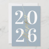 Cartes Pour Fêtes Annuelles Moderne minimal Blush Or Bonne année d'affaires (Devant)