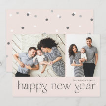 Moderne Minimal Bonne Année Deux Vacances Photo Ca