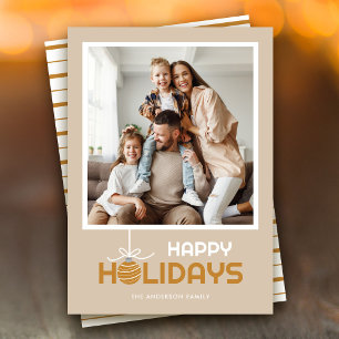 Cartes Pour Fêtes Annuelles Moderne minimal Joyeux Joyeux Noël d'ornement