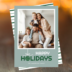 Cartes Pour Fêtes Annuelles Moderne minimal Joyeux Joyeux Noël d'ornement