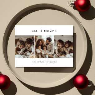 Cartes Pour Fêtes Annuelles Moderne Minimal Tout Est Lumineux Enfants Photo No