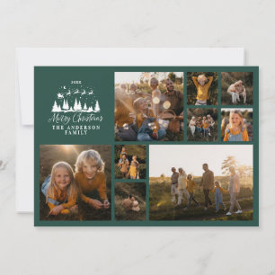 Cartes Pour Fêtes Annuelles Moderne minimaliste collage photo Noël élégant