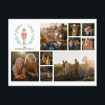 Cartes Pour Fêtes Annuelles Moderne minimaliste collage photo Noël élégant<br><div class="desc">Nutcracker aquarelle botanique mignon Noël festif design</div>