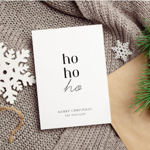 Cartes Pour Fêtes Annuelles Moderne minimaliste Ho ho ho ho Noël