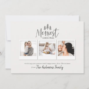 Cartes Pour Fêtes Annuelles moderne minimaliste rustique multi photo