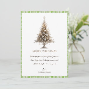 Cartes Pour Fêtes Annuelles Moderne minimaliste tendance Joyeux Noël Plaid