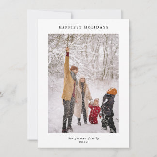 Cartes Pour Fêtes Annuelles Moderne Minimaliste Une Photo Joyeuses Fêtes