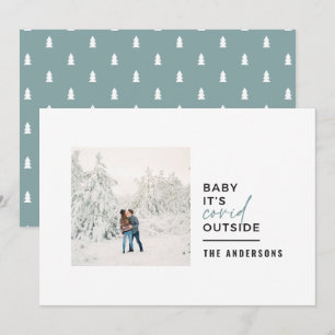 Cartes Pour Fêtes Annuelles Moderne minime typographie photo bébé son covid