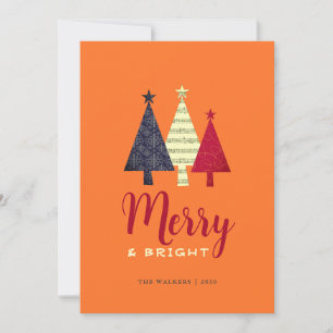 Cartes Pour Fêtes Annuelles Moderne Noël Joyeux et Lumineux