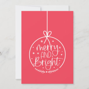 Cartes Pour Fêtes Annuelles Moderne Noël Lumineux Minimaliste Joyeux