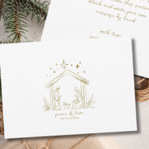 Moderne Noël Nativité paix amour religieux