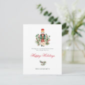 Cartes Pour Fêtes Annuelles Moderne Nutcracker Foliage Joyeuses vacances (Debout devant)