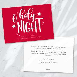 Cartes Pour Fêtes Annuelles Moderne Ô Nuit Sainte Noël