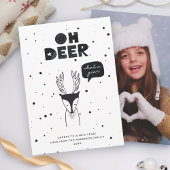 Cartes Pour Fêtes Annuelles Moderne Oh Deer Fun Pun Trendy Scandinavian Photo