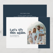 Cartes Pour Fêtes Annuelles Moderne permet d'essayer à nouveau Noël moderne (Devant / Derrière)