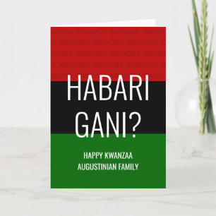 Cartes Pour Fêtes Annuelles Moderne personnalisé HABARI GANI Kwanzaa