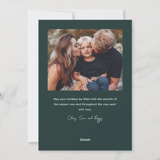 Cartes Pour Fêtes Annuelles Moderne Photo à main levée 2 (Dos)