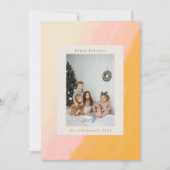 Cartes Pour Fêtes Annuelles Moderne photo aquarelle rose jaune Boho (Devant)