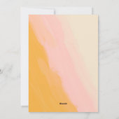 Cartes Pour Fêtes Annuelles Moderne photo aquarelle rose jaune Boho (Dos)