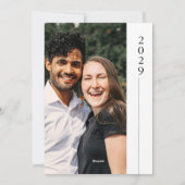 Cartes Pour Fêtes Annuelles Moderne Photo de Noël en Noir et Blanc Joyeux Noël (Dos)