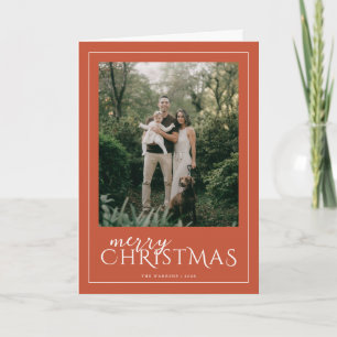 Cartes Pour Fêtes Annuelles Moderne Photo encadré de Noël Persimmon