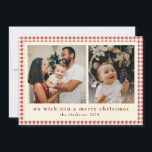 Cartes Pour Fêtes Annuelles Moderne Plaid Green Photo Joyeux Noël<br><div class="desc">Célébrez la joie de la saison avec notre Carte de Noël Joyeux Photo Plaid Moderne. Cette carte pleine de charme présente une photo familiale pleine de charme entourée d'une élégante verdure et d'un design élégant en plaid, qui reflète parfaitement l'esprit de convivialité. Le message festif, "We Wish You a Joyeux...</div>