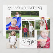 Cartes Pour Fêtes Annuelles Moderne Profitez de la calligraphie magique Multi- (Devant / Derrière)