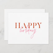 Cartes Pour Fêtes Annuelles Moderne rétro brillant rouge rose rouge foncé chie (Devant / Derrière)