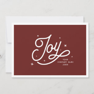 Cartes Pour Fêtes Annuelles Moderne Retro Joie Noël Entreprise Entreprise Roug