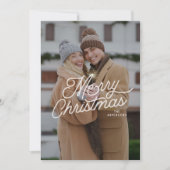 Cartes Pour Fêtes Annuelles Moderne Retro Joyeux Noël Photo Bold Script (Devant)