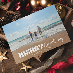 Cartes Pour Fêtes Annuelles Moderne Rétro Joyeux Tout Minimaliste Une Photo
