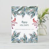 Cartes Pour Fêtes Annuelles Moderne rustique Joyeuses Fêtes écriture non photo (Debout devant)