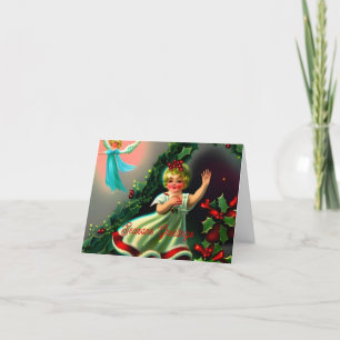 Cartes Pour Fêtes Annuelles Moderne Rustique Religieux Mignon Ange Noël