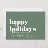 Cartes Pour Fêtes Annuelles Moderne Simple Chic Immobilier (Devant)