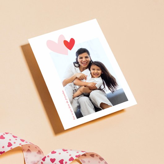 Cartes Pour Fêtes Annuelles Moderne Simple Coeurs Folded Valentine's Day