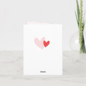 Cartes Pour Fêtes Annuelles Moderne Simple Coeurs Folded Valentine's Day (Dos)