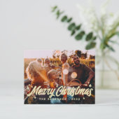 Cartes Pour Fêtes Annuelles Moderne Simple Jouer Salutations Stars Photo de fa (Debout devant)